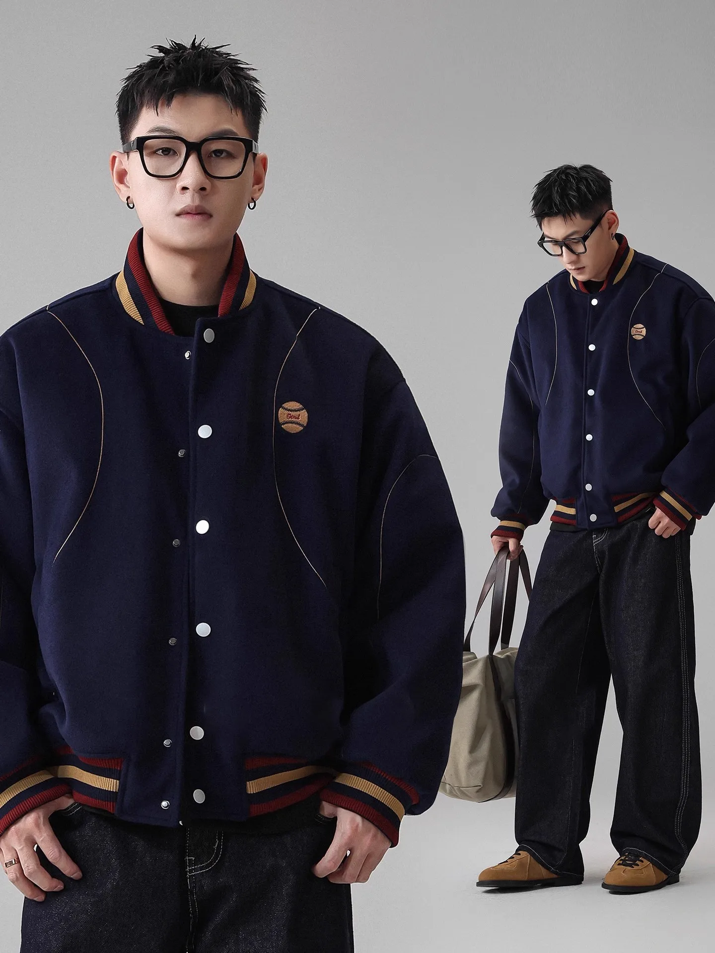 

Свободная бейсбольная куртка из хлопка с утеплителем, зимняя верхняя одежда, с вышивкой, модная, в американском стиле, для молодежи