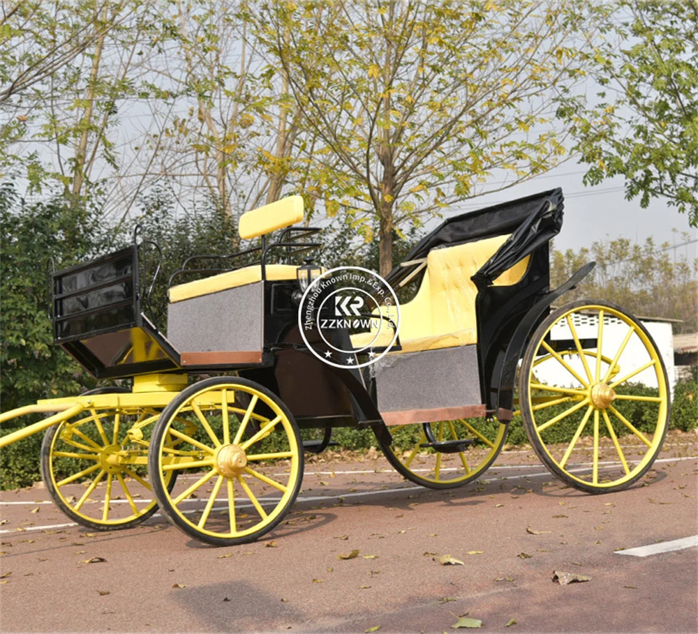 Carro turístico de cuatro plazas, carrito de caballos, personalizado, boda
