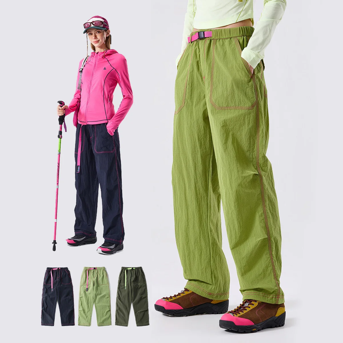 Outdoor Lightweight Quick Dry Sport Cargo Pants Men Women Streetwear Loose Casual Wide Leg Track Pant Teenager Baggy Trousers