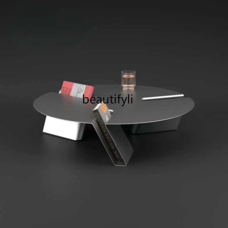 

V New Art Side Table Creative Simple Modern Metal Small Coffee Table Sofa Living Room Corner Table