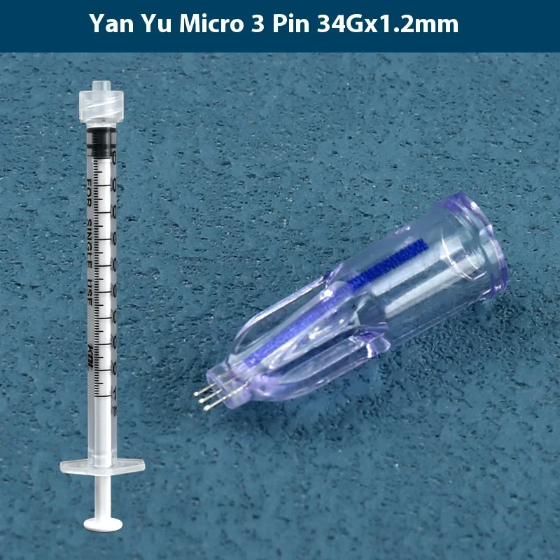 Disposable 34G Multi Needle 3Pin 4Pin Ultra Fine Mosquito Needle Hand Injection Meso Needle For Eye Neck Line Skin Rejuvenation