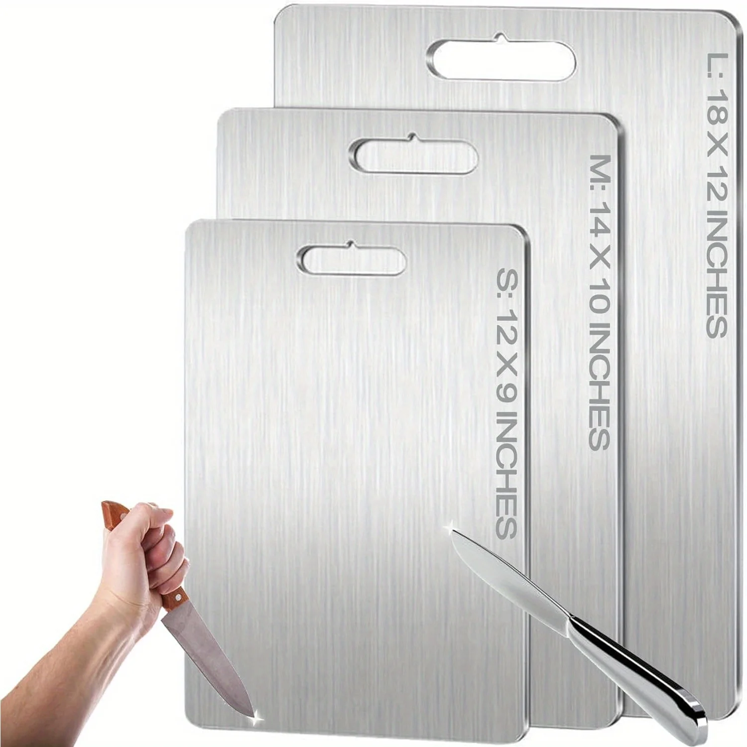 

Titanium cutting board - double-sided titanium cutting board for kitchen, hygienic and durable (14x10 inches)