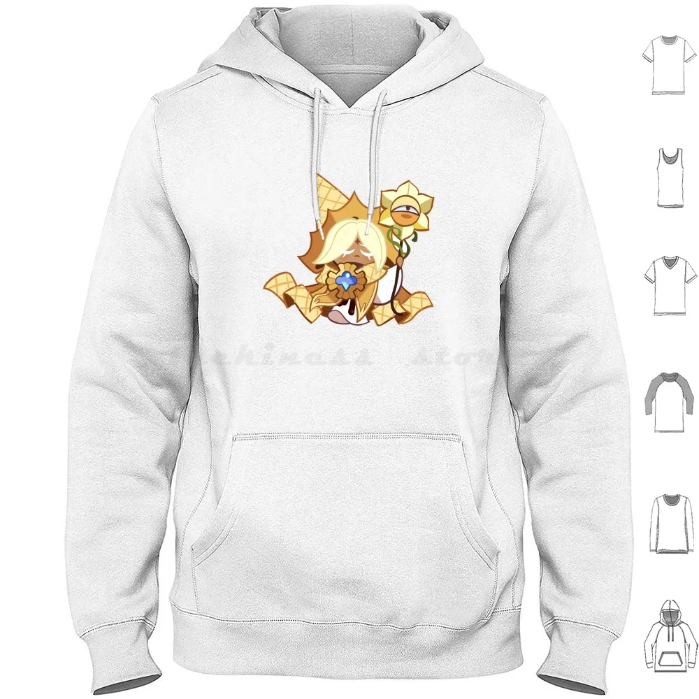 Pure Vanilla Cookie Hoodies Long Sleeve Cookie Run Ovenbreak Kingdom Gingerbrave Dark Choco Pure Vanilla Milk Yam Sea