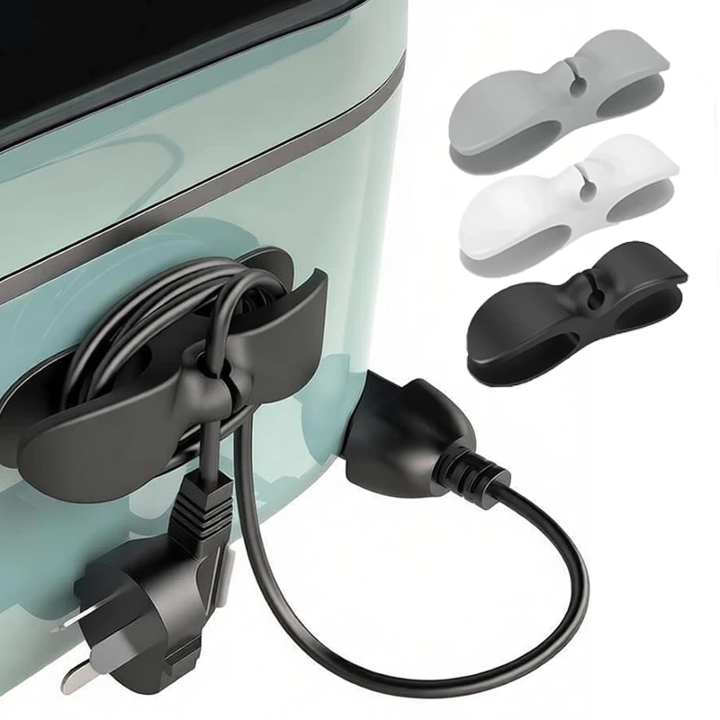 Kitchen Electrical Cable Management Clip Self Adhesive Butterfly Design Cord Winder Anti Tangled Power Cord Organizer