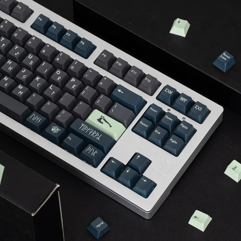 Imagem -05 - Gmk Norse Grande Conjunto de Perfil Cereja Pbt Keycap Inglês Personalizado Personalidade Keycaps para Teclado Mecânico 61 64 68 75 84 87 96 98