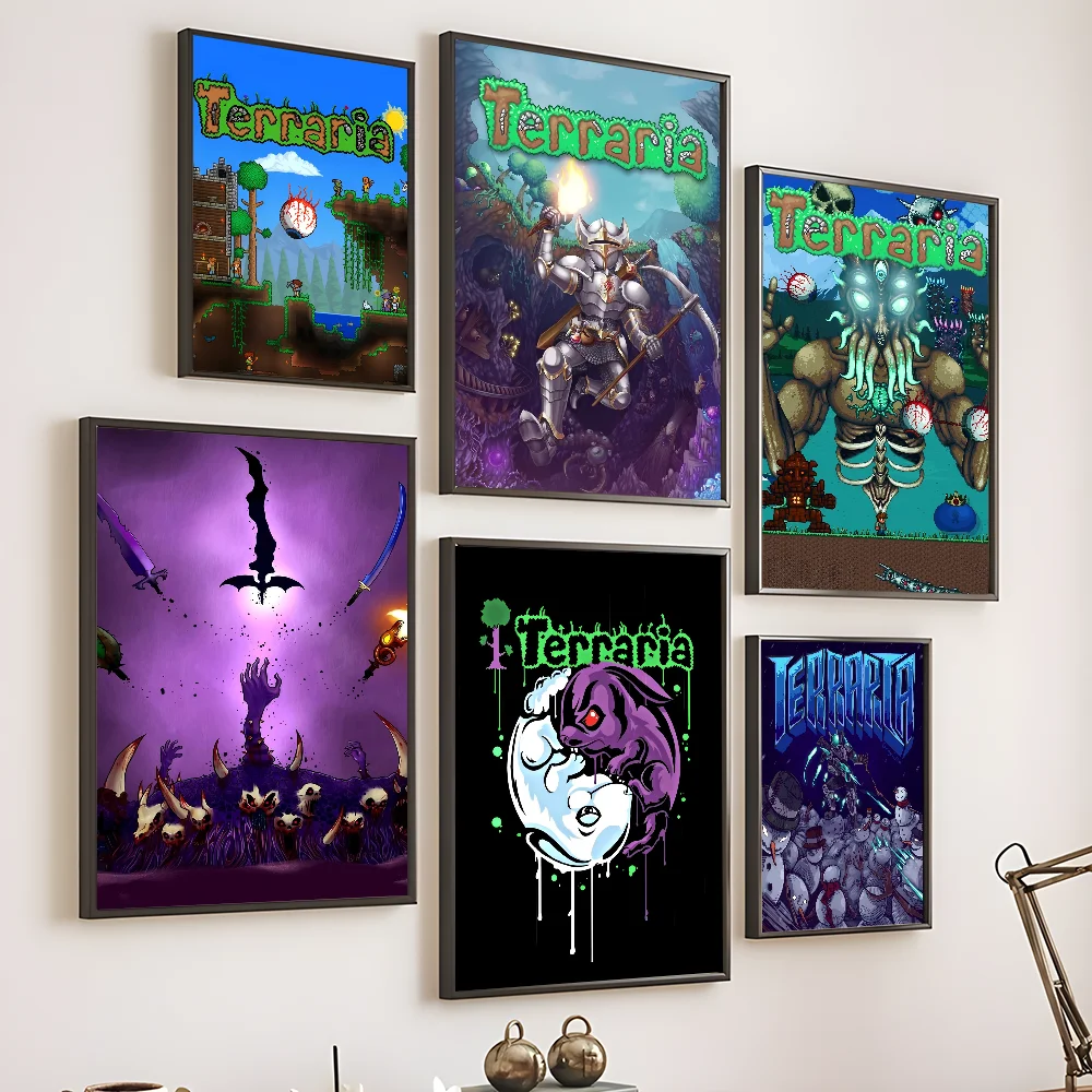 1PC เกม T-Terraria Cool โปสเตอ - Retro Gaming Gif บทวิจารณ์และราคา