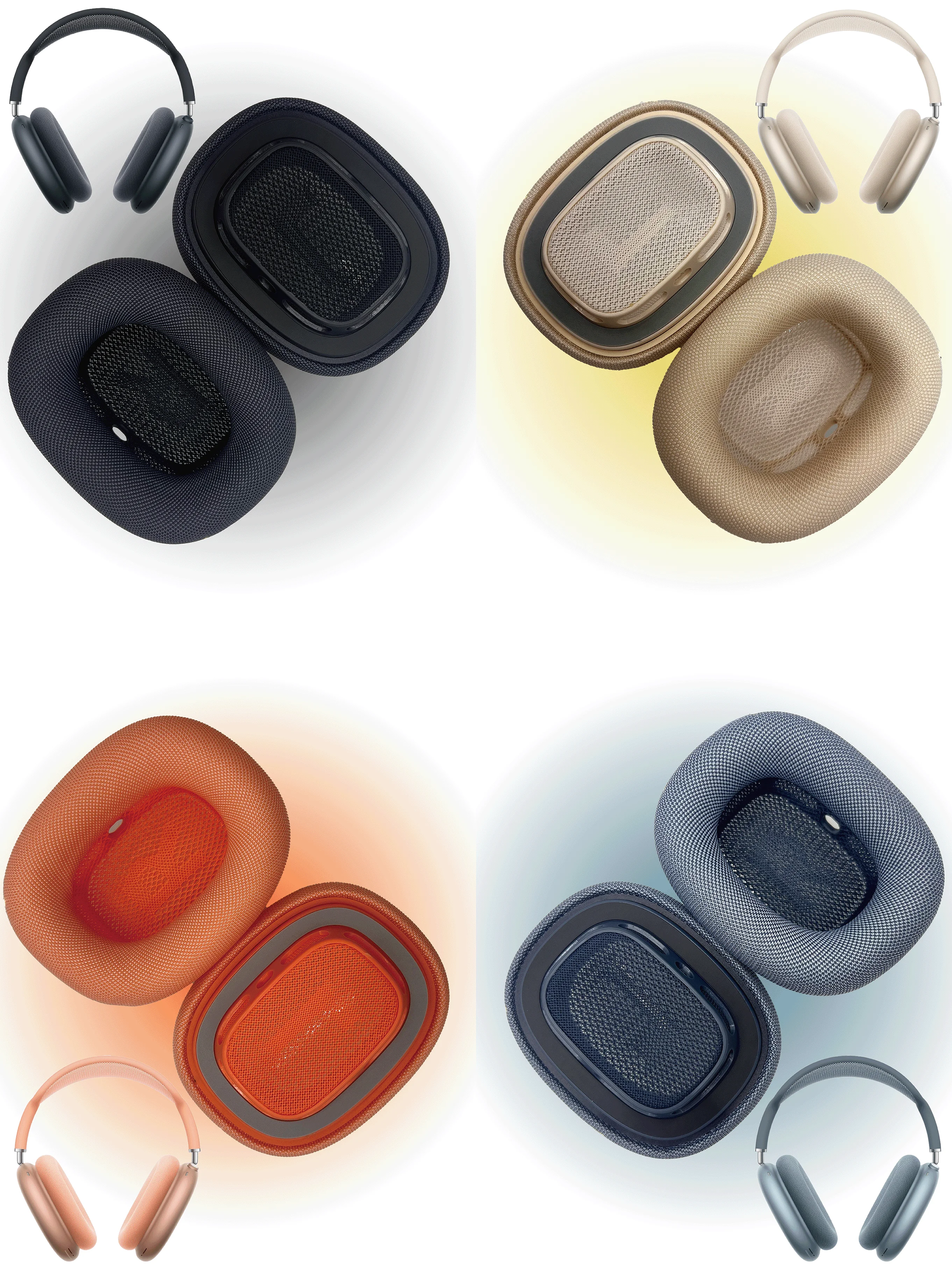 Coussinets d'oreille en tissu maillé de remplacement, oreillettes magnétiques pour casque sans fil AirPods Max