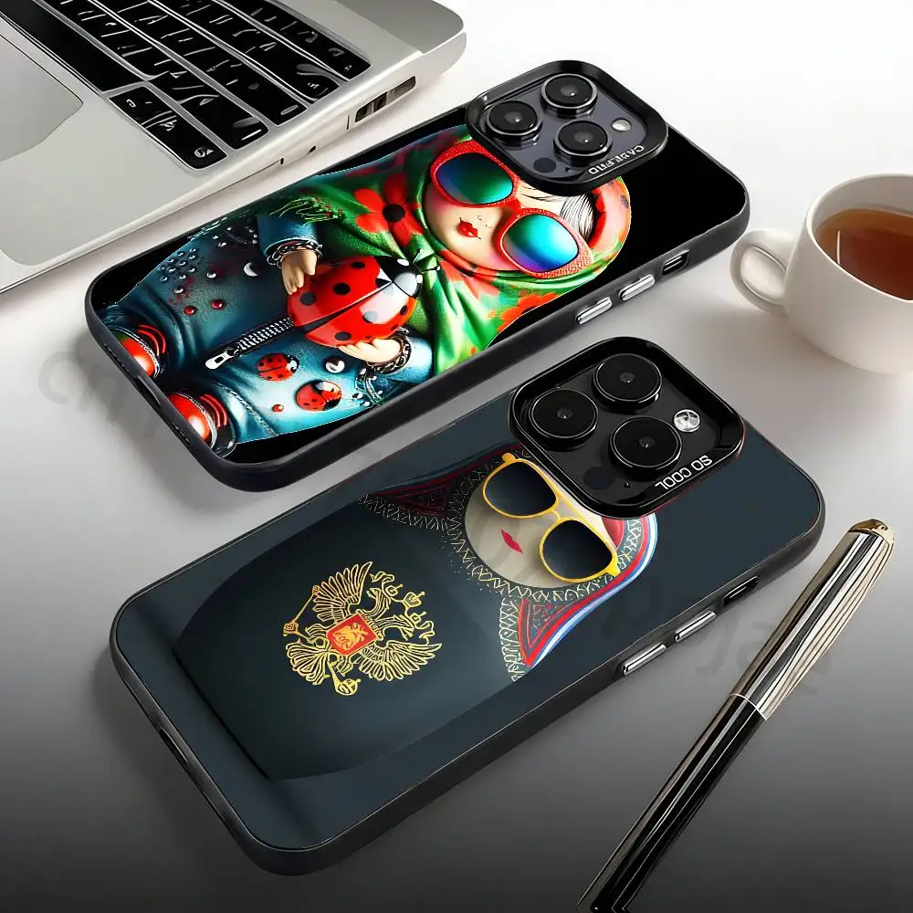 

Russian Art Matryoshka Phone Case For iPhone 17,16,15,14,13,12,11,Pro,Max,Plus,Mini, Anti Fall Matte Hard Bumper