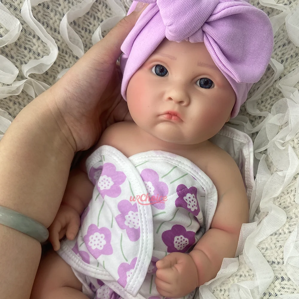 ตุ๊กตาซิลิโคนเหมือนจริง ขนาด 18 นิ้ว รุ่น Bright Eyes Sweet Baby Dolls ของเล่นแบบมีปฏิสัมพันธ์ พร้อมฟังก์ชั่นให้อาหารและปากเปิดได้