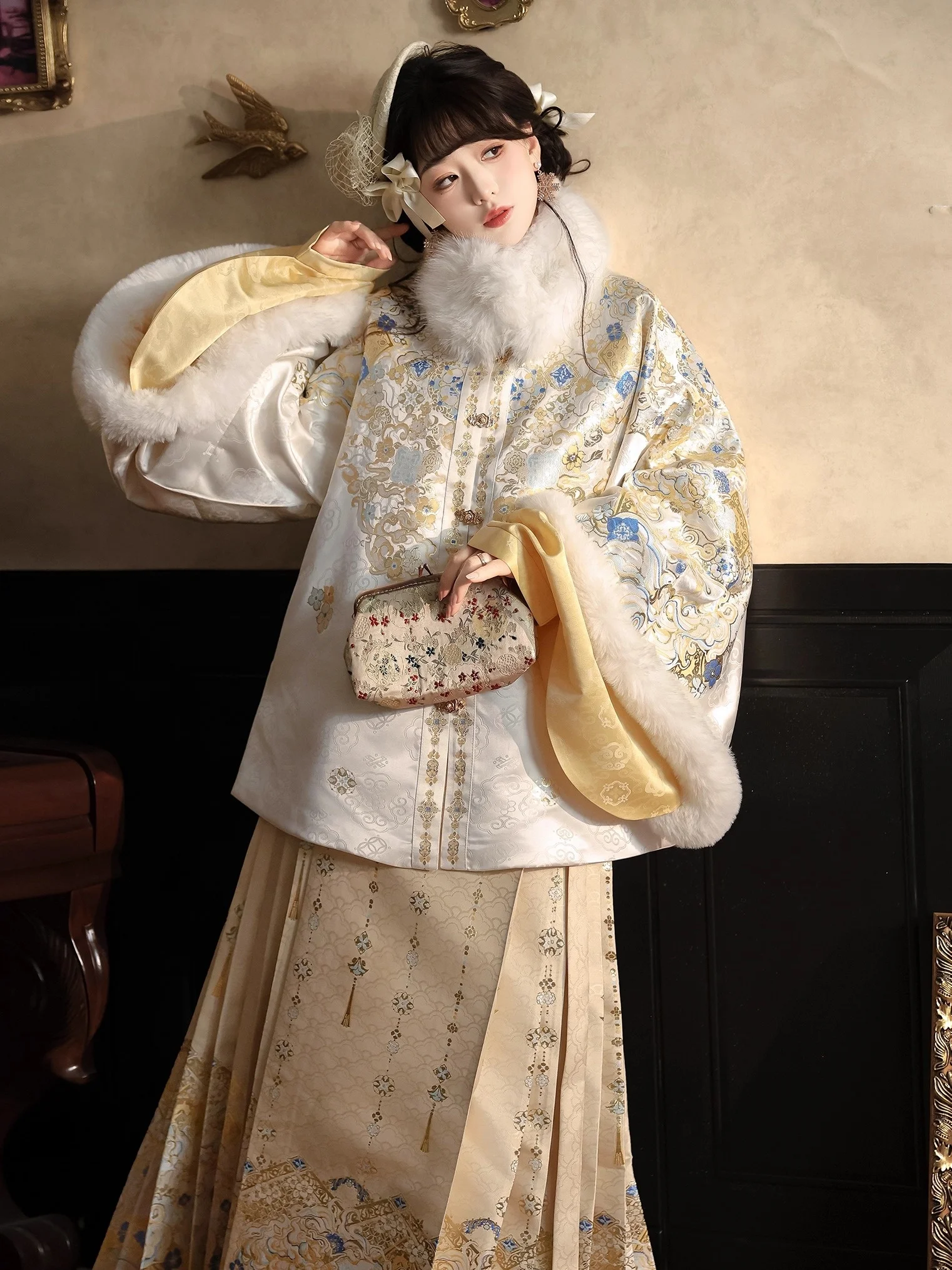 

Костюм ханьфу к 5-летию ifang, традиционный китайский, с подкладкой и цветочными мотивами