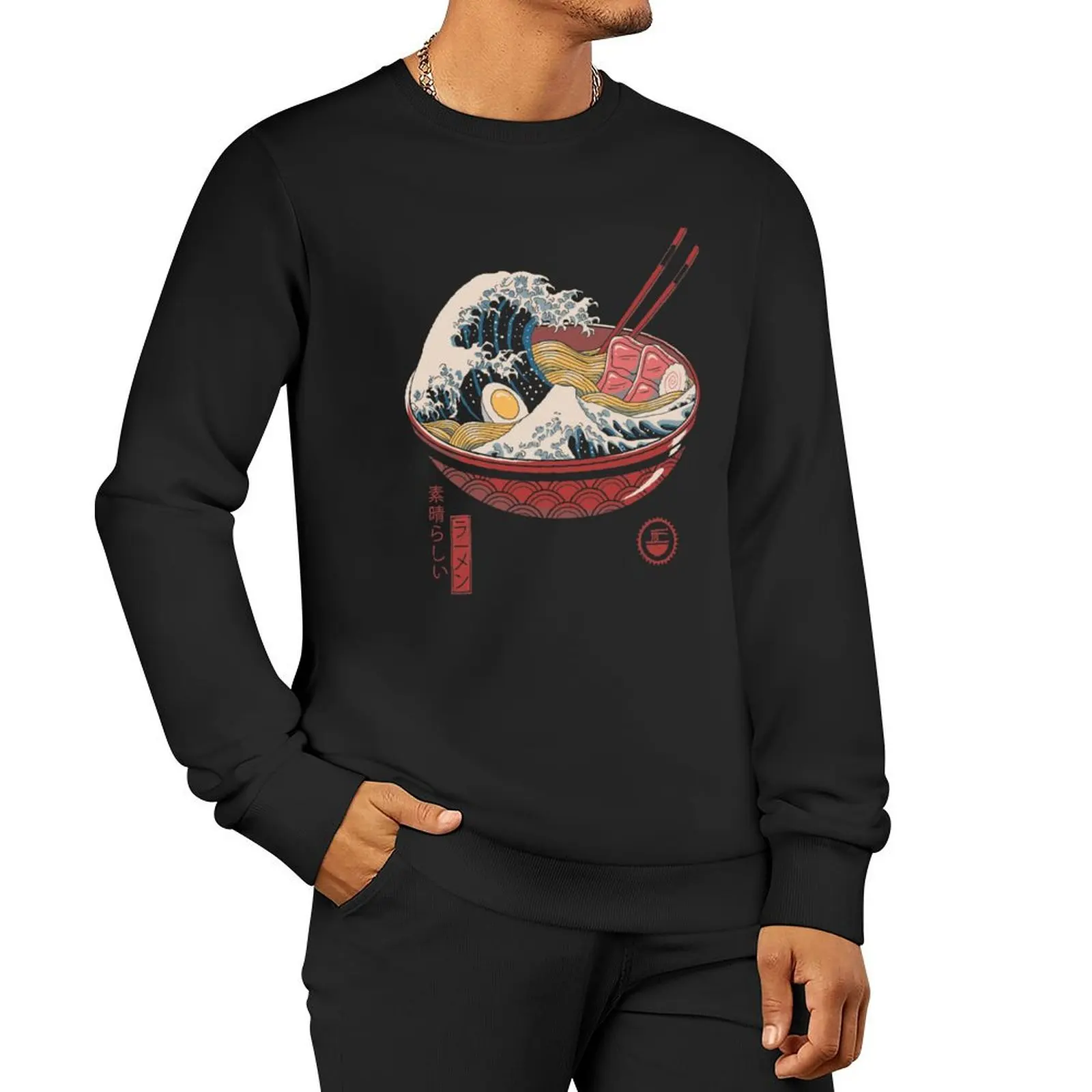 

Great Ramen Wave Sweatshirt winter clothes autumn new products tracksuit men sweatshirt