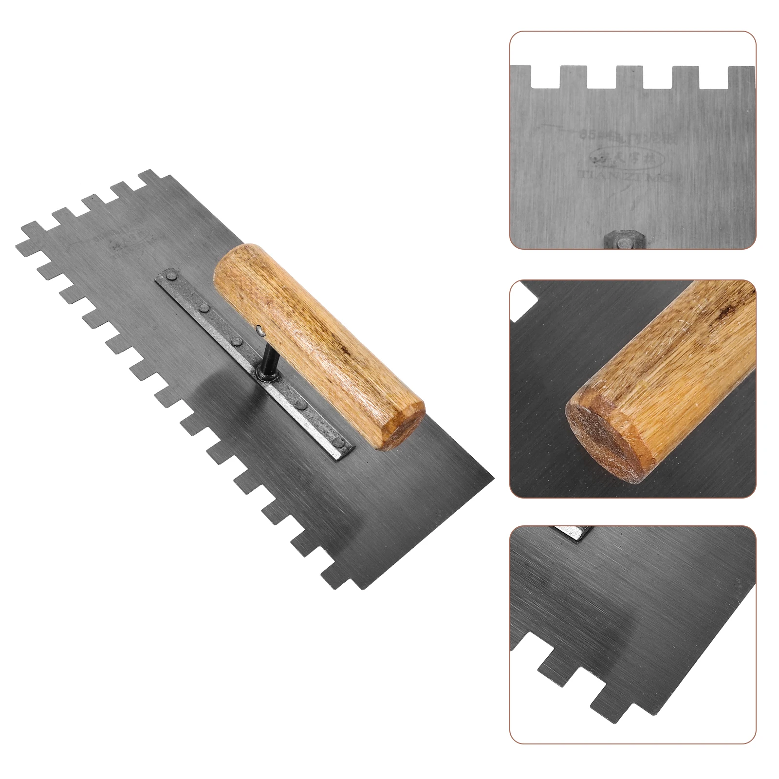 

Stainless Steel Mud Trowel 11x27cm Concrete Tools Drywall Plaster Metal Masonry Flooring Tile Wooden Handle Construction