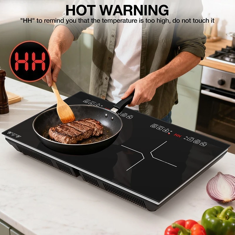 Double stove double head induction cooker kitchen appliances desktop embedded touch