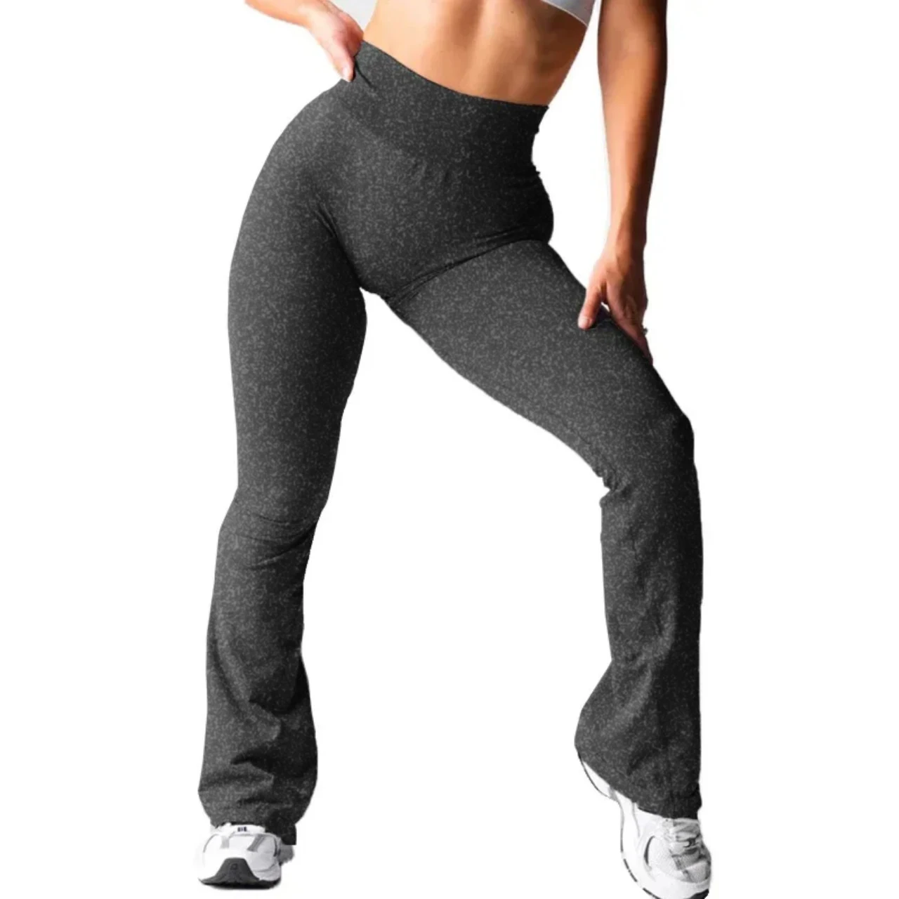 New Black Effortless Flare Leggings Women Soft Workout Tights Fitness Outfits Yoga Pants Gym Wear Spandex Leggings image 2