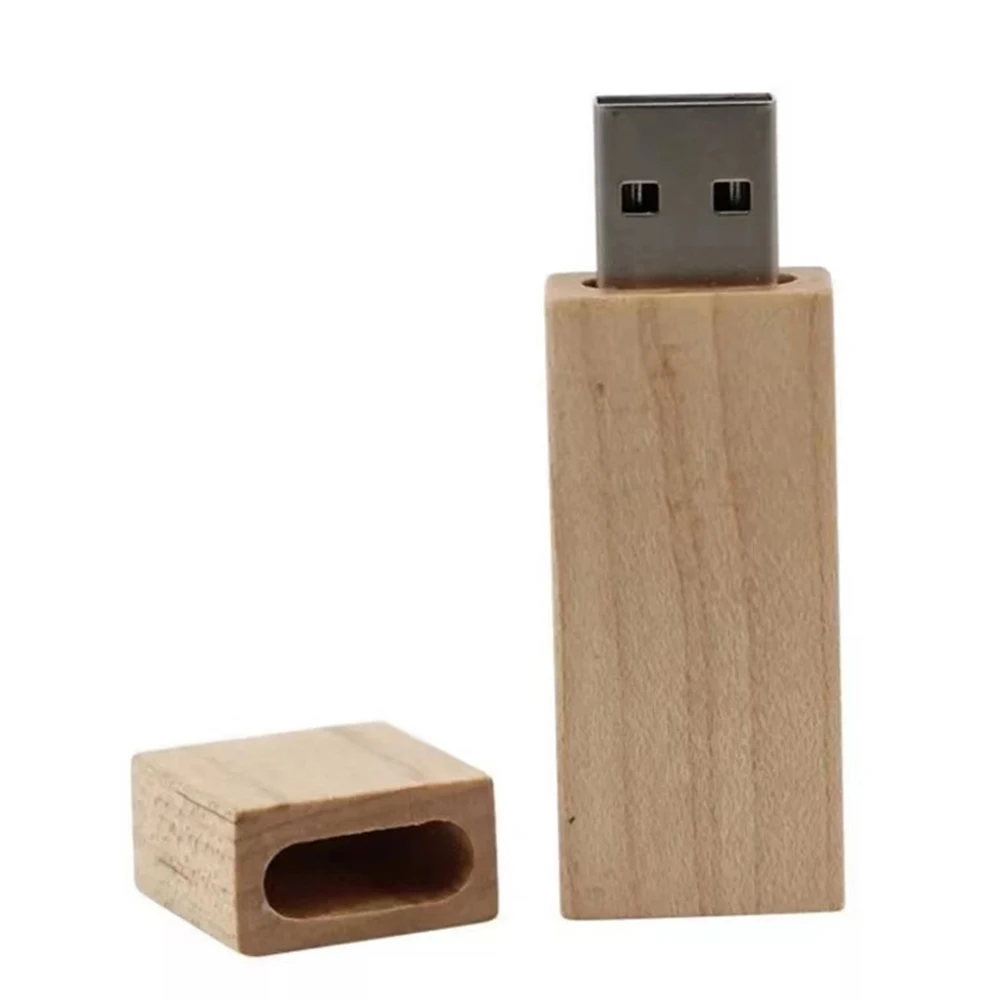 

10 штук, без логотипа, новые деревянные корпуса для USB-флеш-накопителей, подходят для обычных плат PCBA, металлический корпус, без чипа памяти.