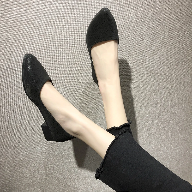 French pointy high heels women spring and autumn new professional shoes with fine heel design sense of niche temperament