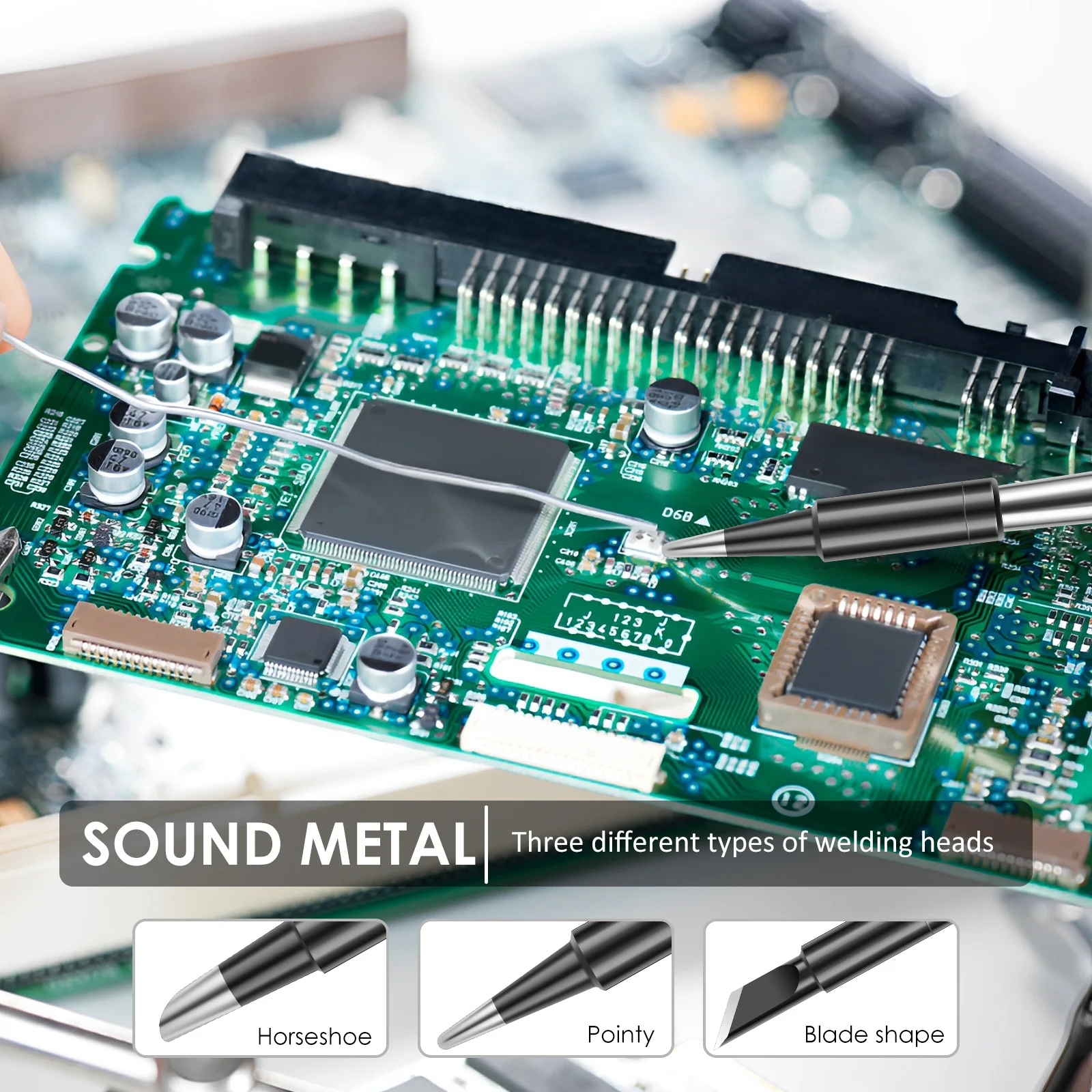 Juego de puntas de pistola para soldar, puntas de repuesto para soldador, cabezal de soldadura, equipo de soldadura eléctrica, herramientas para soldar joyería, 3 uds.