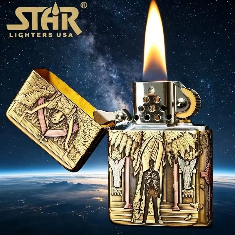 2027 STAR Brass Constantine's Redemption Kerosine Lighter Premium Gift for Friends Smoking Accessories