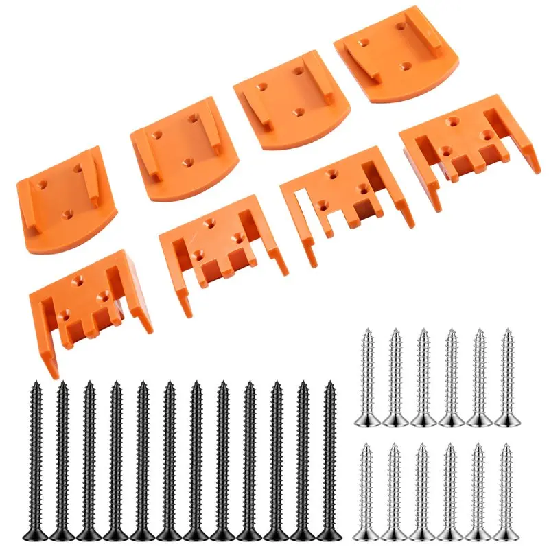 

ABVS For 18V RIDGID Li- Battery Wall Mount Holder(8-Pack) With Drill Tool Mount-For Work Van, Shelf, Toolbox,With 20 Screws
