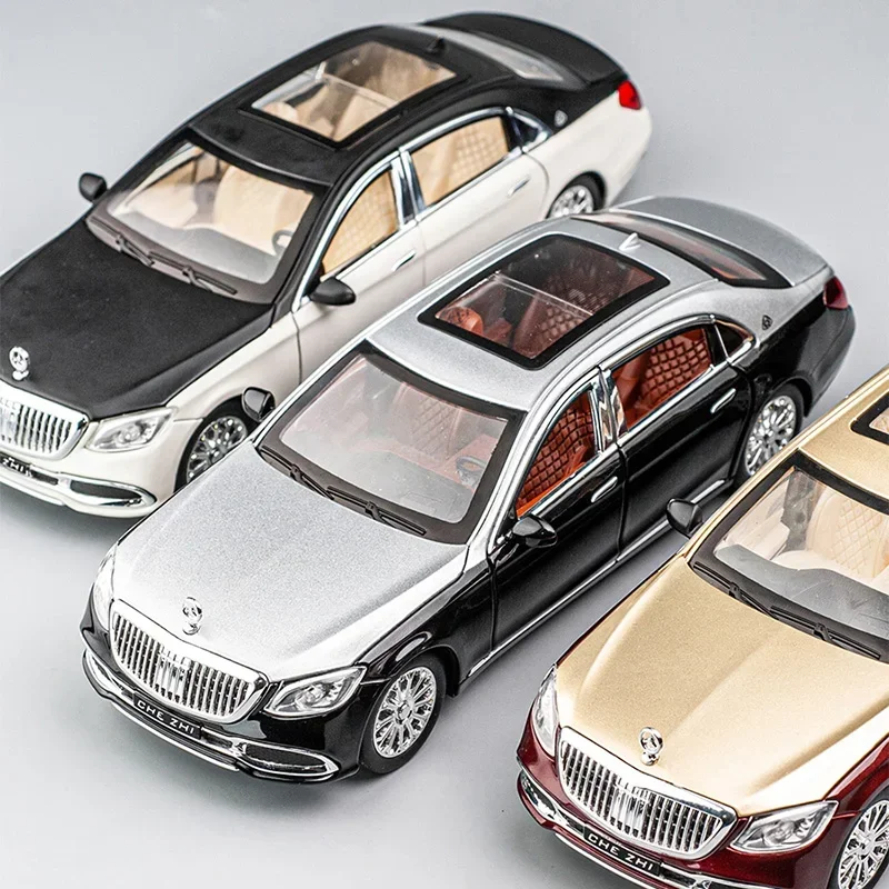 1:24 Mercedes Benz Maybach GLS600 Alloy Model Cars Diecast Toy Car Simulation Sound & Light car Toys Model Gifts For Kids