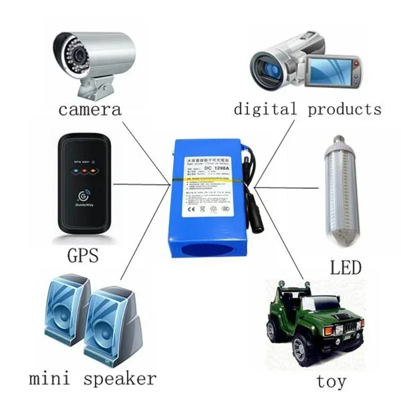 جديد دائم تيار مستمر 12 فولت 6800 مللي أمبير قدرة عالية ليثيوم أيون بطارية قابلة للشحن رائجة البيع تعزيز بطاريات قابلة للشحن