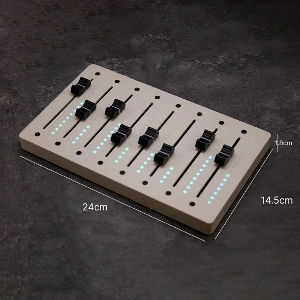 8-Track MIDI Fader Controller with VU Light EM-VU8