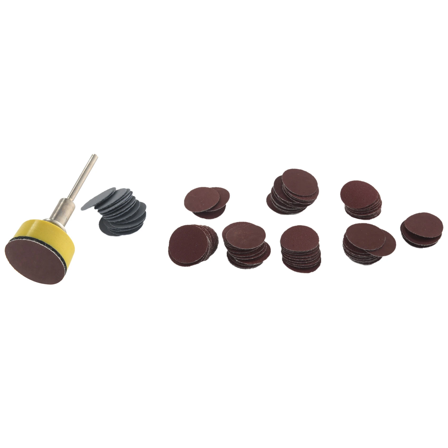 ABJT 1 นิ้ว 100 ชิ้นแผ่นขัดแผ่นชุดกระดาษทรายกลม Hook Loop Sander Backer