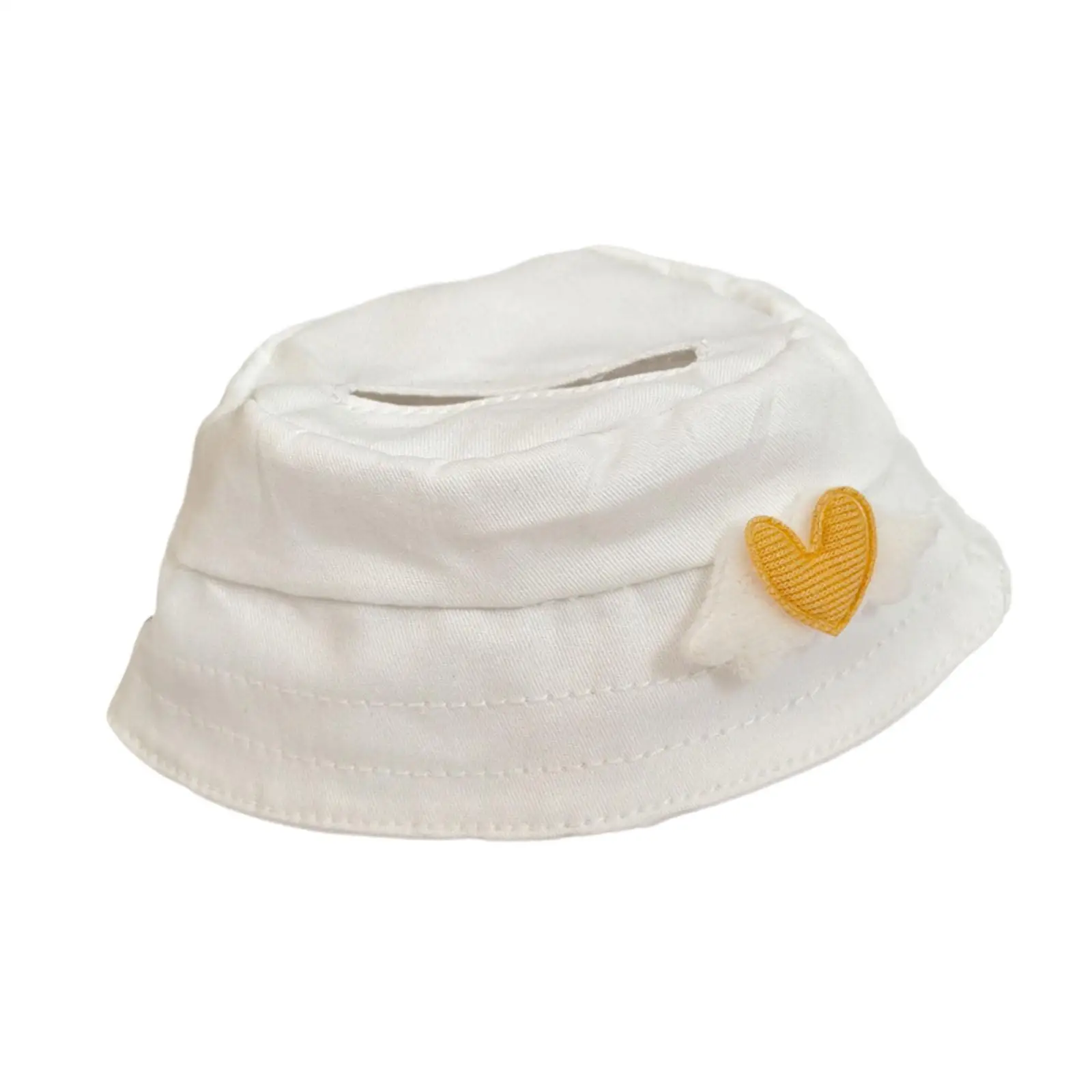 ミニバケットハット 17cmぬいぐるみ用 かわいい生地のつば広帽子 人形のドレスアップアクセサリー 女の子のおもちゃの衣装 写真の小道具