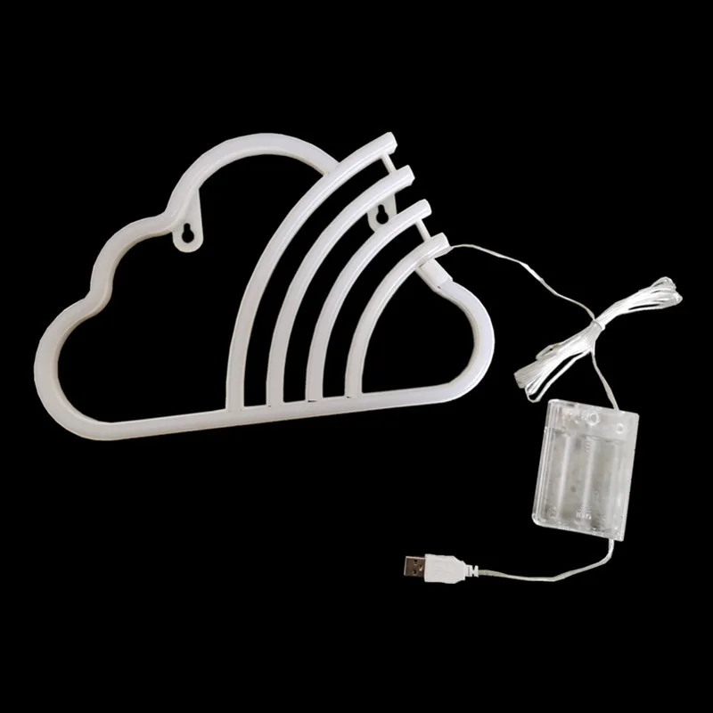 Rainbow Cloud Neon Sign USB/Battery Operated Neon Light for Room Bedroom Event Wedding Party Home Decor Christmas Birthday Gift