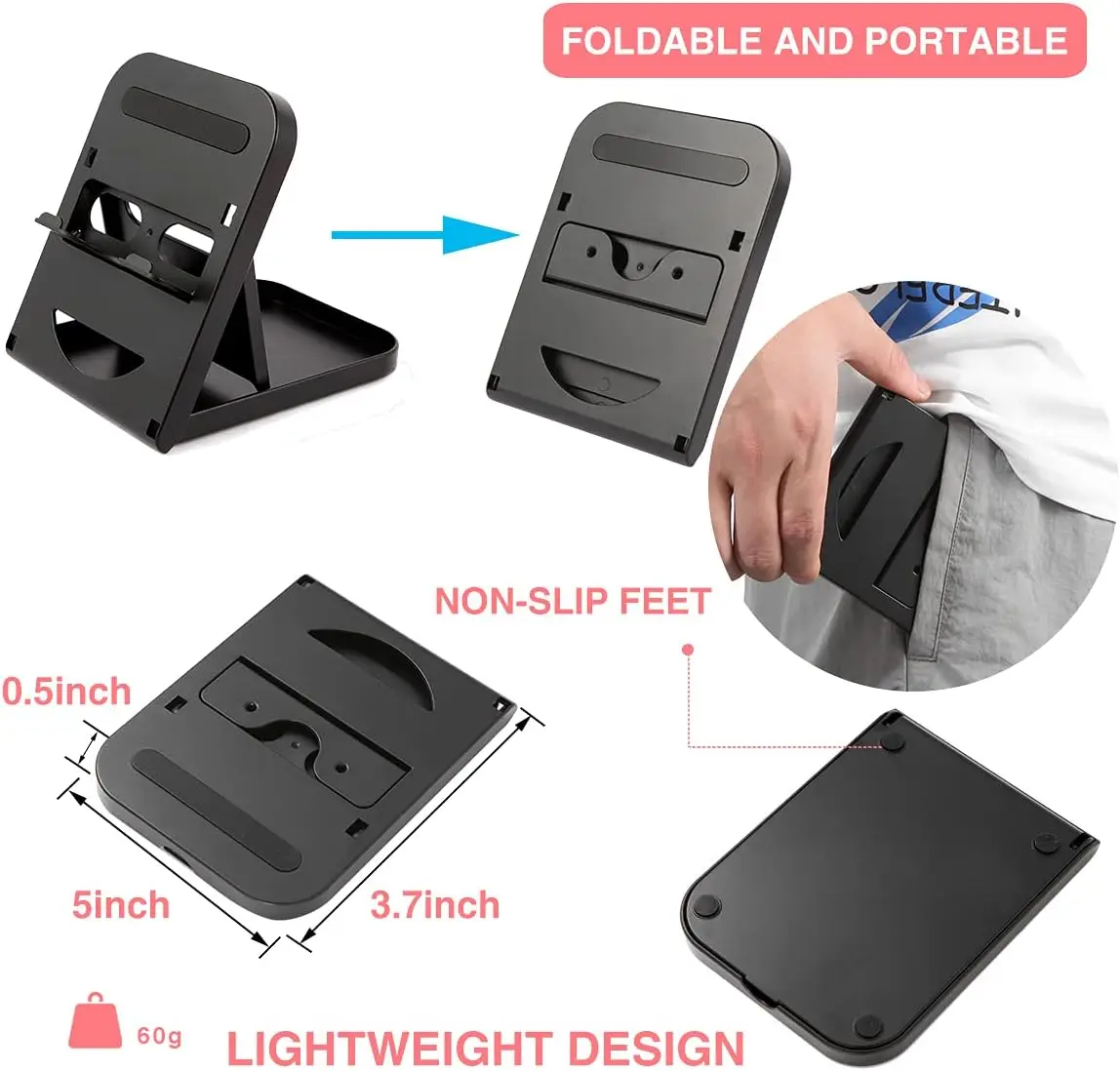 Switch 2 Stand,Foldable,Adjustable and Portable table play stand for N-switch console playing and charging  controller