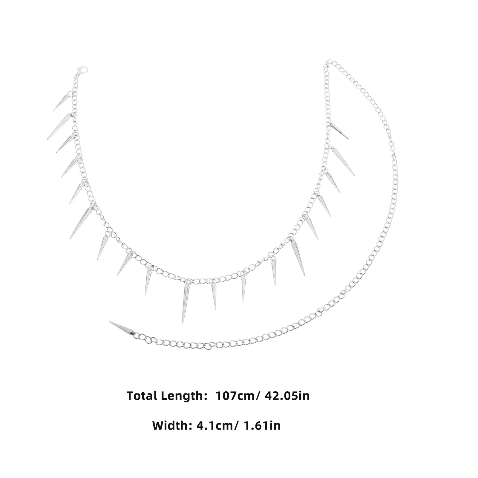 Spike Klinknagel Kwastje Taille Keten Punk Metalen Riem Goth Hip Hop Jeans Lichaam Sieraden Vrouwen Broek Hip Riemen voor Vrouwen Mode