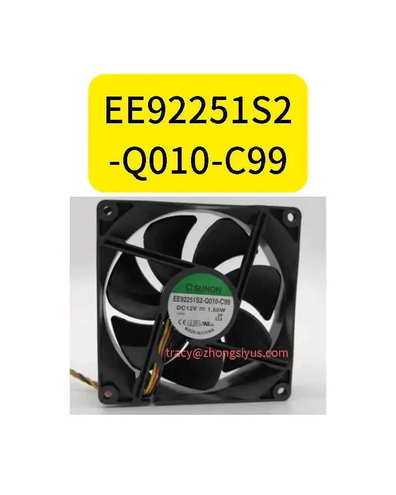 New EE92251S2-Q010-C99 9025 12V 1.50W silent 9CM cooling fan 3 wires