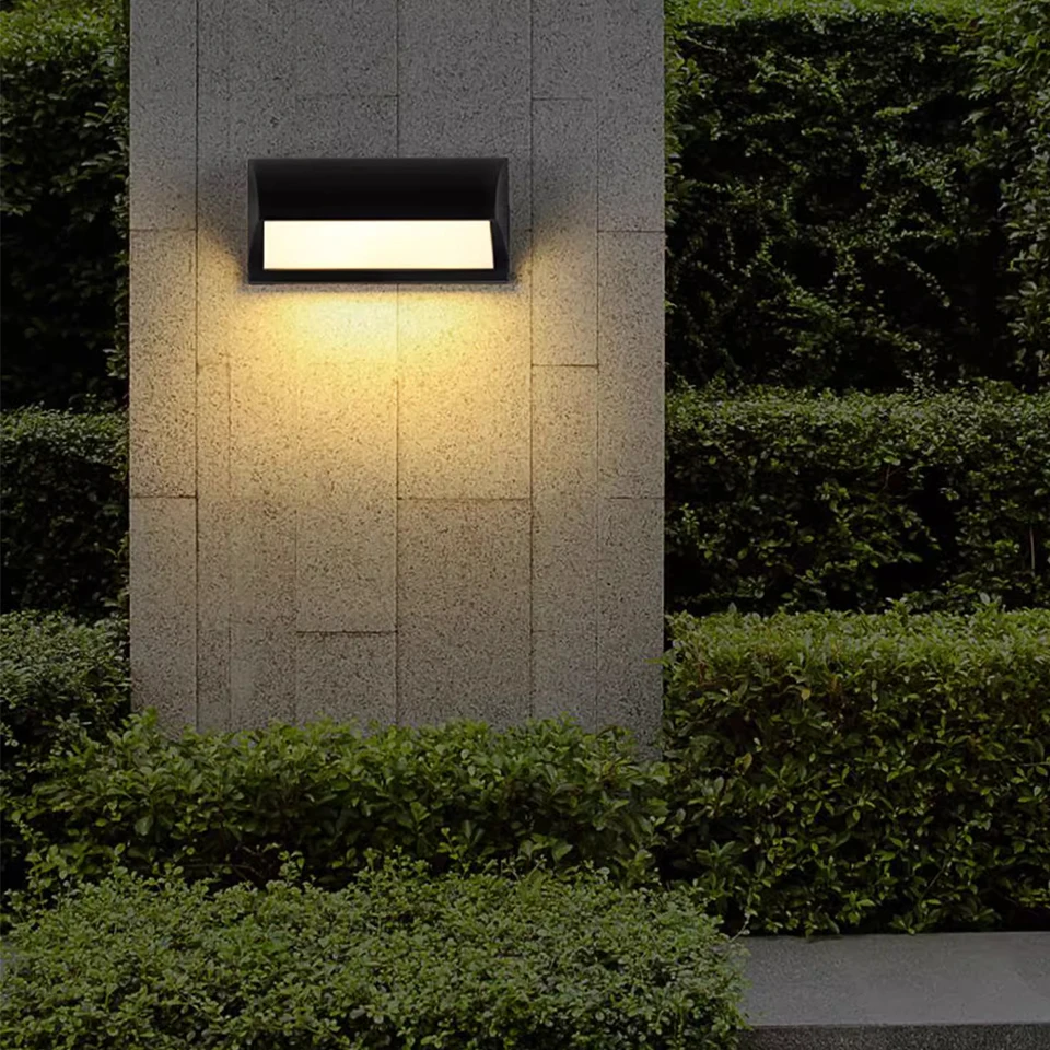 LED Outdoor Wall Light Lamp PIR Motion Sensor AC85-265V ABS Waterproof Modern Indoor Home Balcony Porch Garden Decoration