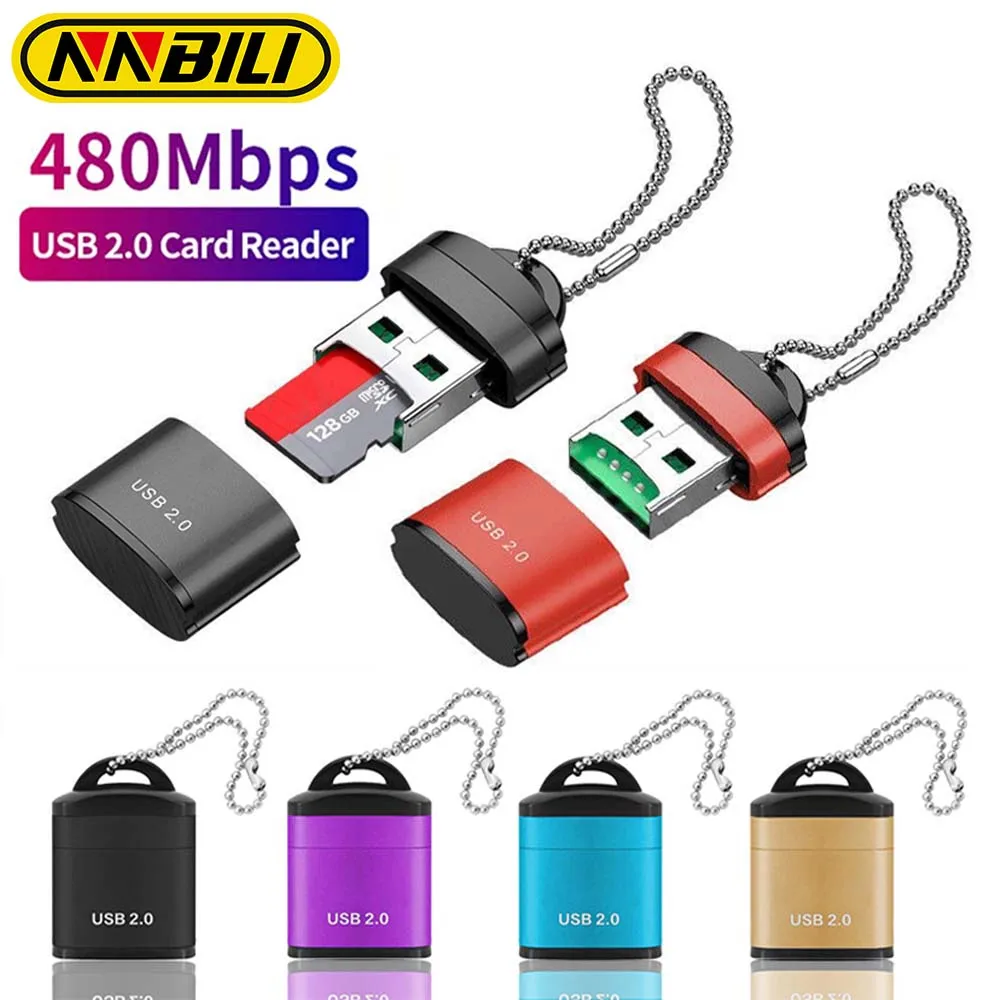 NNBILI Micro czytnik kart pamięci Przenośna mini karta pamięci do telefonu komórkowego Szybki adapter USB do akcesoriów do laptopa