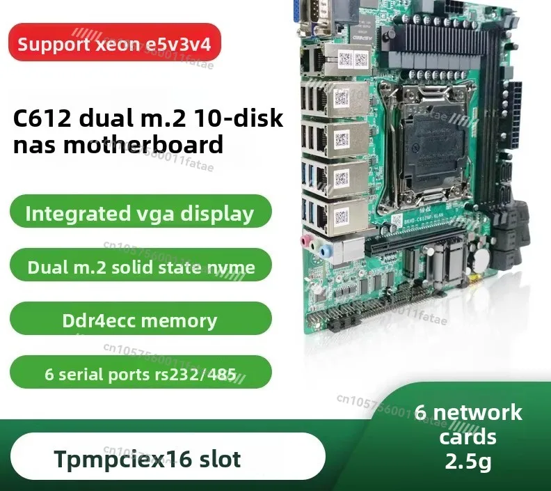 X99 اللوحة الرئيسية 6 شبكة توجيه ناعم ITX تخزين القرص الصلب القابل للتبديل السريع IPC E5 Server C612