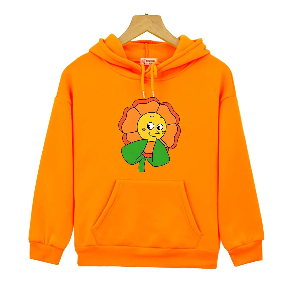 Cuphead Kids Boutique Clothes Anime Hoodies Casual Fleece Pullovers Manga Autumn Sweatshirts Jacket Boy Girl Clothes Hooded Tops