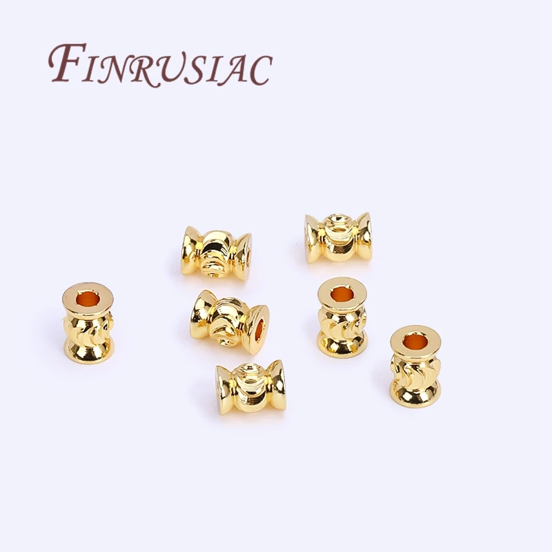 Spacer Beads 18K Real Gold Plated Separator For Beads DIY Bracelets Accessories Bead For Needlework Necklaces Jewelry Findings image 5
