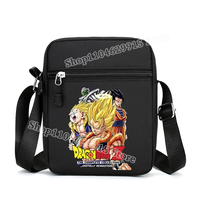 드래곤 볼 크로스 바디 옥스포드 백 남성용 심플 캐주얼 숄더 포켓 Goku 애니메이션 피규어 휴대 전화 헤드폰 미니 패킷 선물