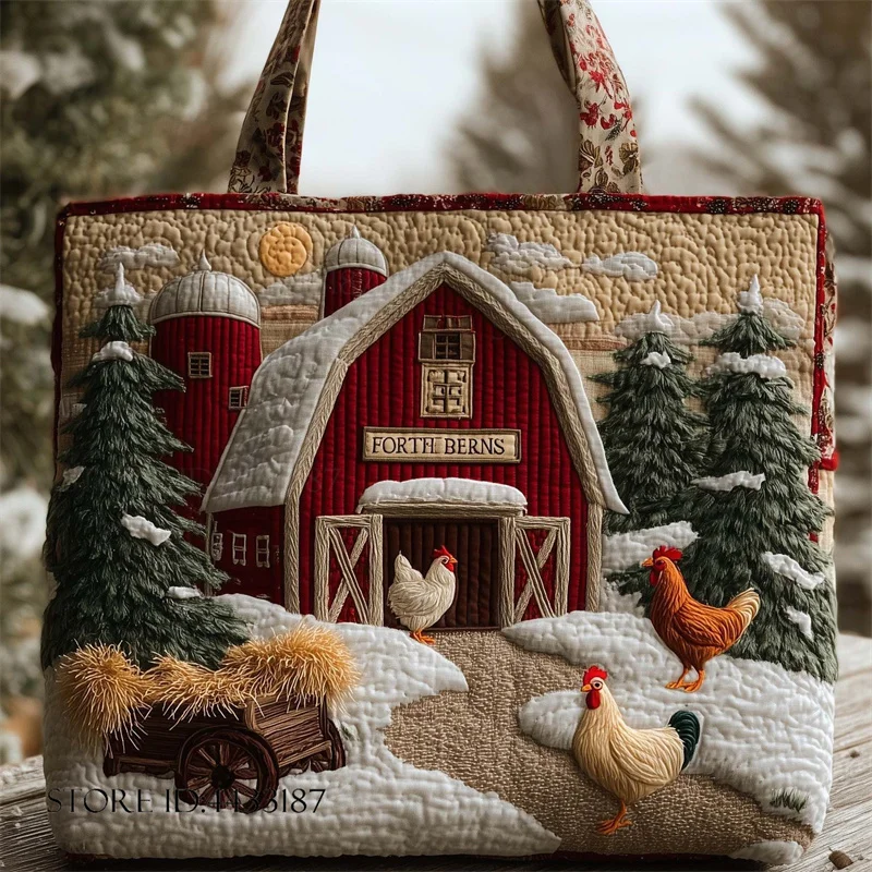 Novelty Women's Handbag Tote Bag 3D Printed Cartoon Rooster Fashion Shoulder Bag Shopping Bag Large Capacity Travel Sport Bags