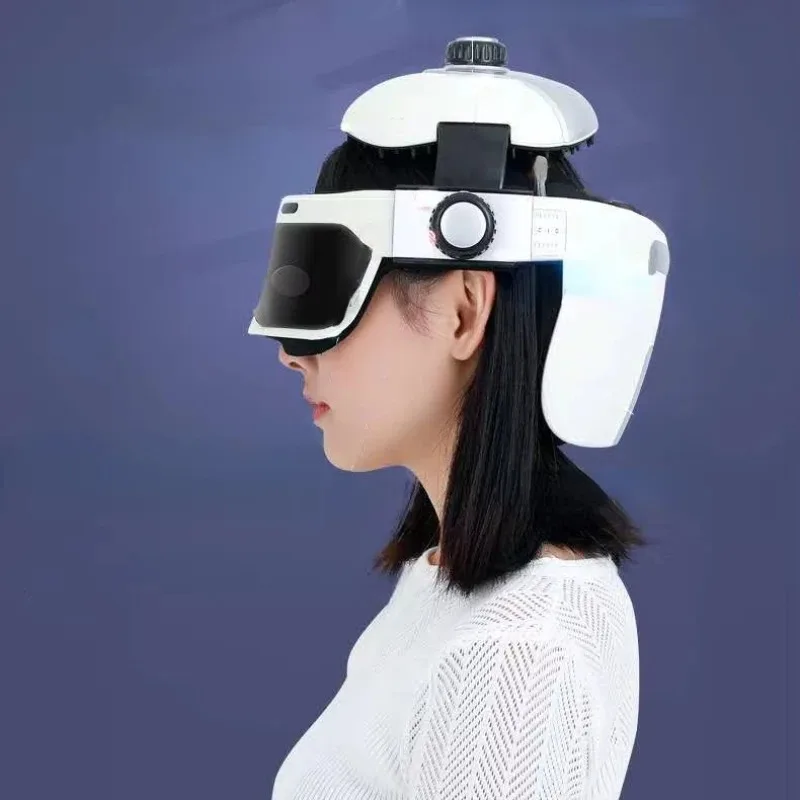 New Generation Electric Head Massage Helmet, Scalp Massager with Air Compression & Heat for Home Stress Relief