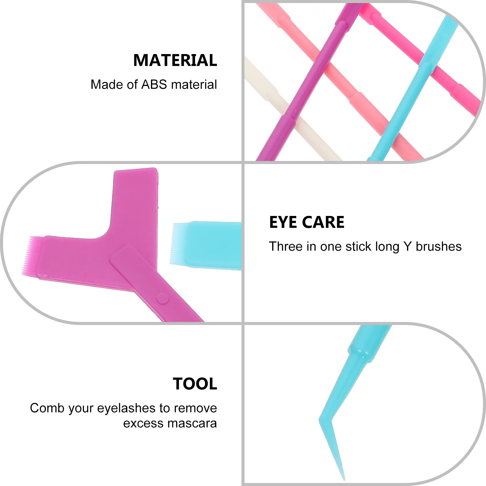 50 個再利用可能なつけまつげツール Y 字型まつげリフトロッドまつげパーマツールマスカラブラシ移植まつげセパレーター美容