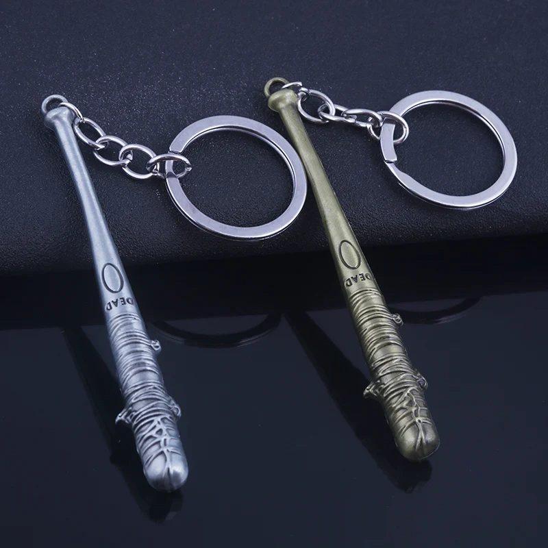 TV The Walking Dead Stick Keychain Negan\'s Bat LUCILLE Baseball Bat shape Keyring For Men Women Car Bag Key Jewelry Accessories