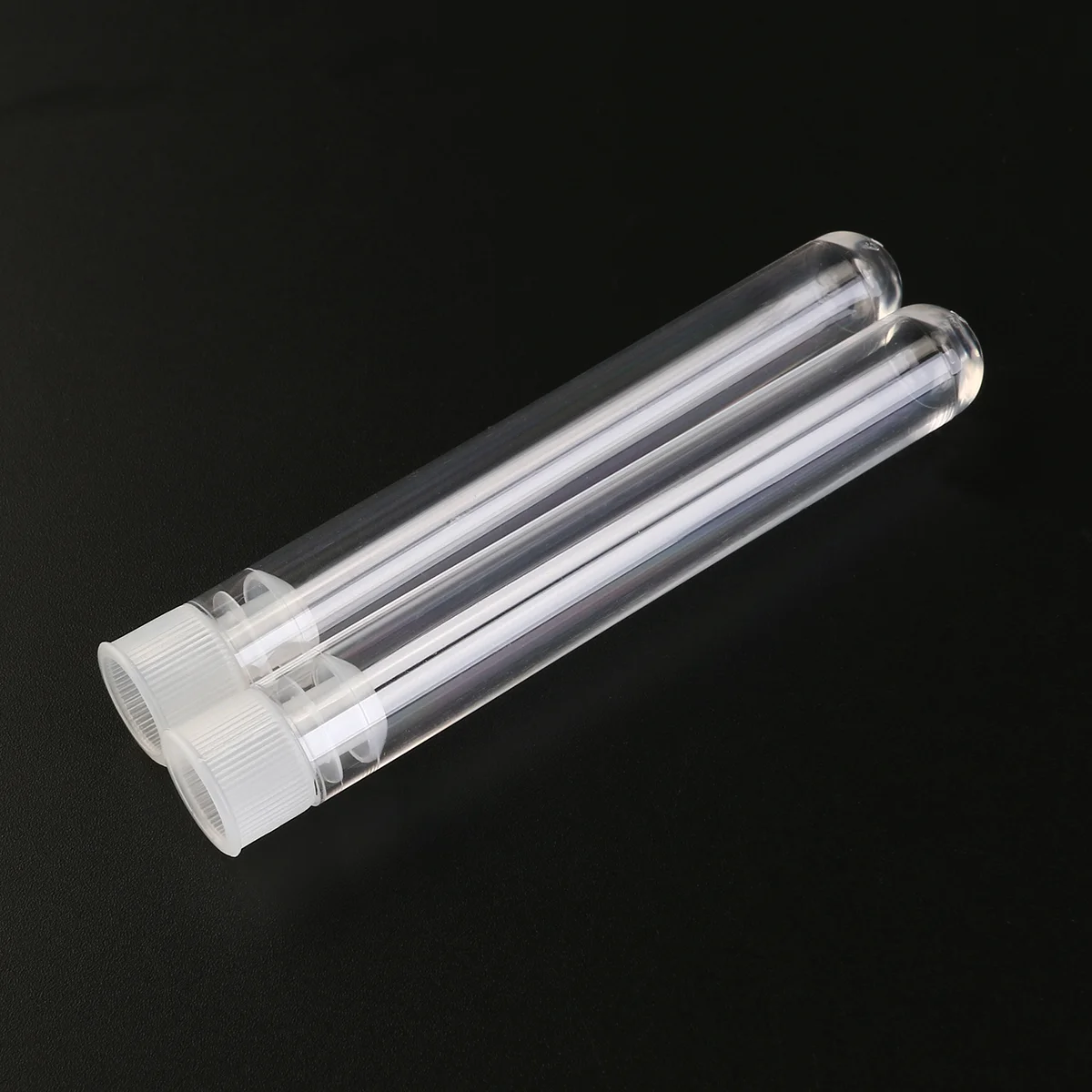 25pcs 5ml Plastic Sample Test Tubes Gift Tubes with Caps (Transparent) Sample tubes Plastic test tubes