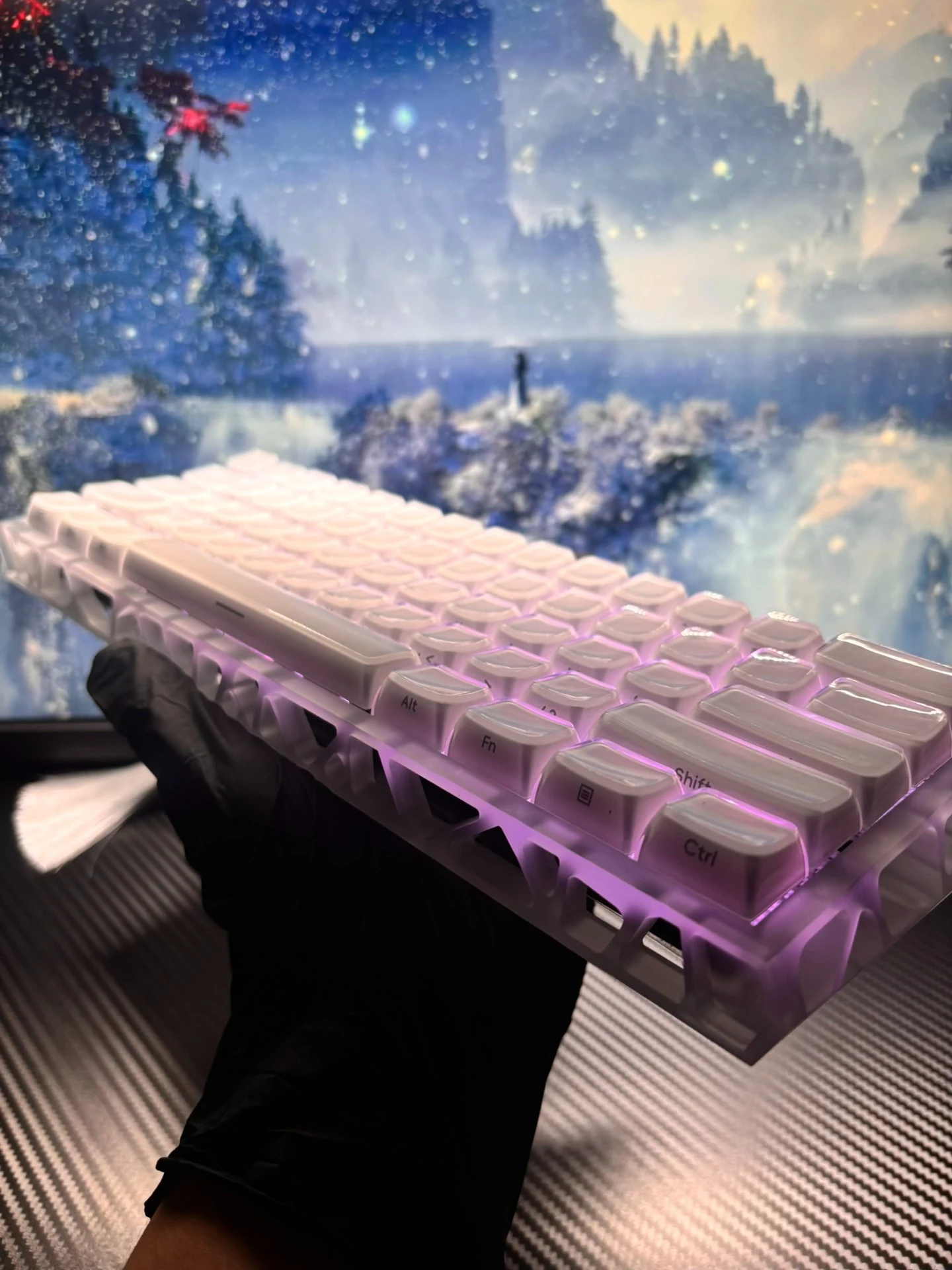 Custom High-Aesthetic Full Mod Magnetic Axis Keyboard, Premium Custom HE Kit with RGB Lighting for Gaming Setups Gift