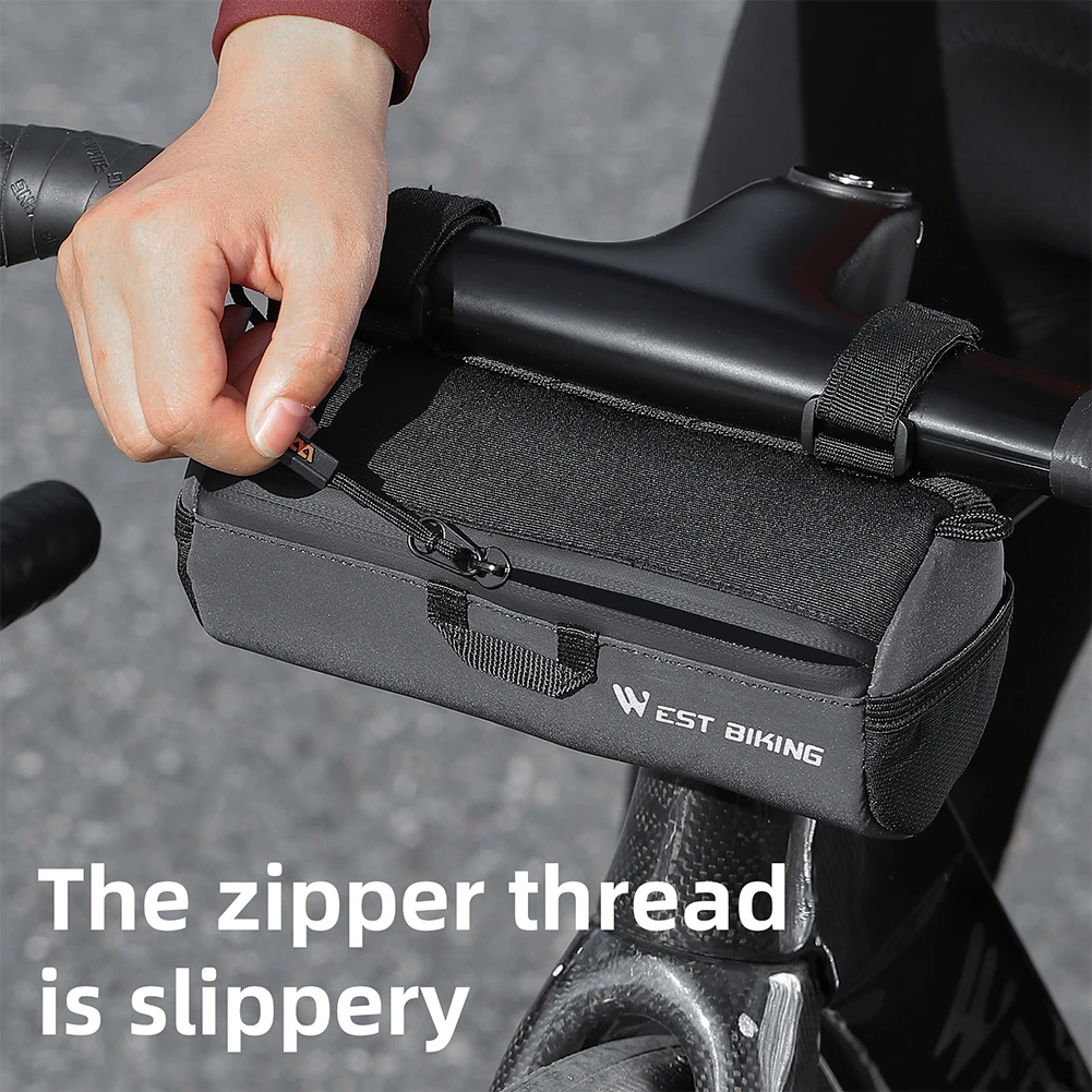 1L دراجة المقود حقيبة الإطار تخزين لفة حقيبة مع حزام الكتف دراجة كيس التخزين متعددة الوظائف الدراجات الملحقات #5