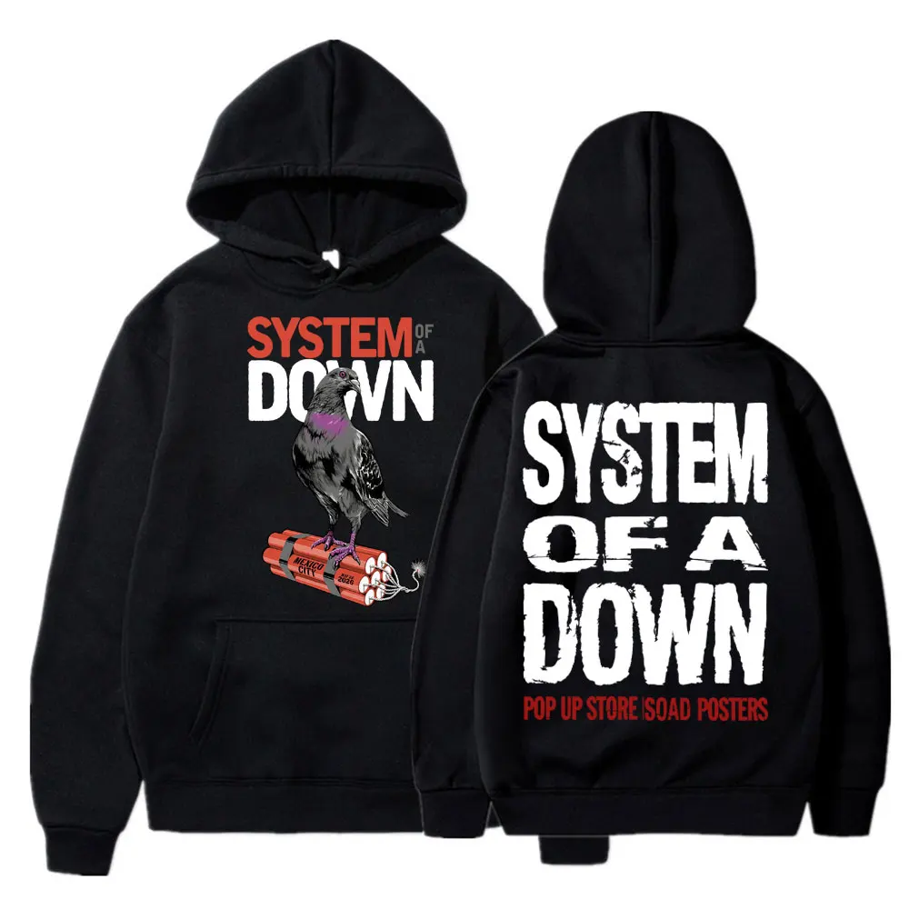 Rock Band System of A Down 2026 Tour Hoodies Fashion Hip Hop Harajuku Sweatshirts Oversized Fleece Casual Tracksuit Streetwear