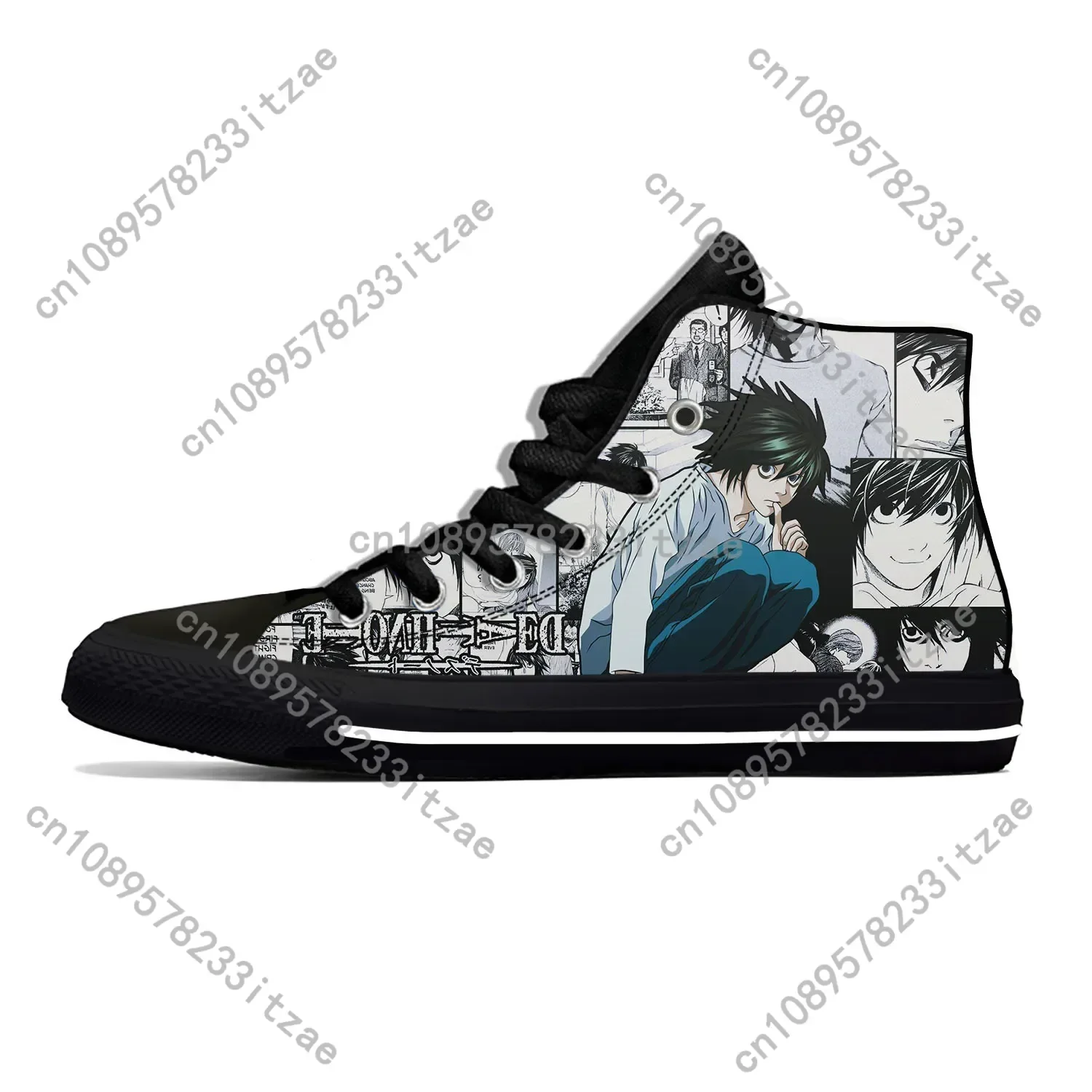 Hot Cool Anime Manga Cartoon Death Note L Lawliet Casual Shoes Men Women Sneakers Classic High Top Latest High Top Board Shoes