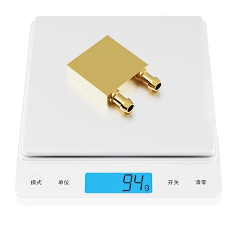 Absorvedor de calor refrigerado a água de cobre, soldagem integrada cnc, resistência de alta pressão para jogos de pc, construção de resfriamento zt4040 wavgi