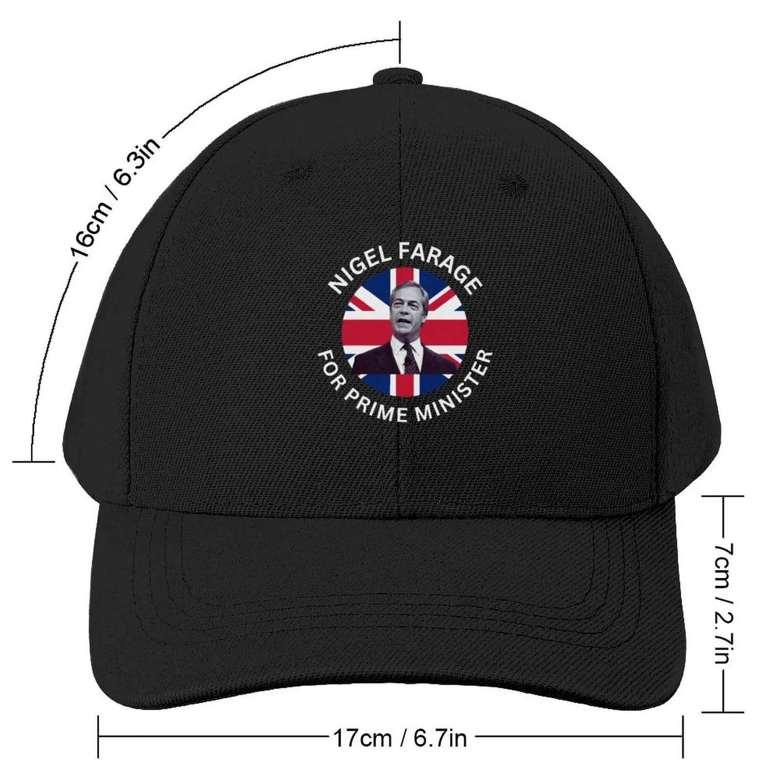 Nigel Farage For Prime Minister Britain Flag Baseball Cap Snapback Cap Sports Cap Sunhat New Hat Men's Luxury Women's