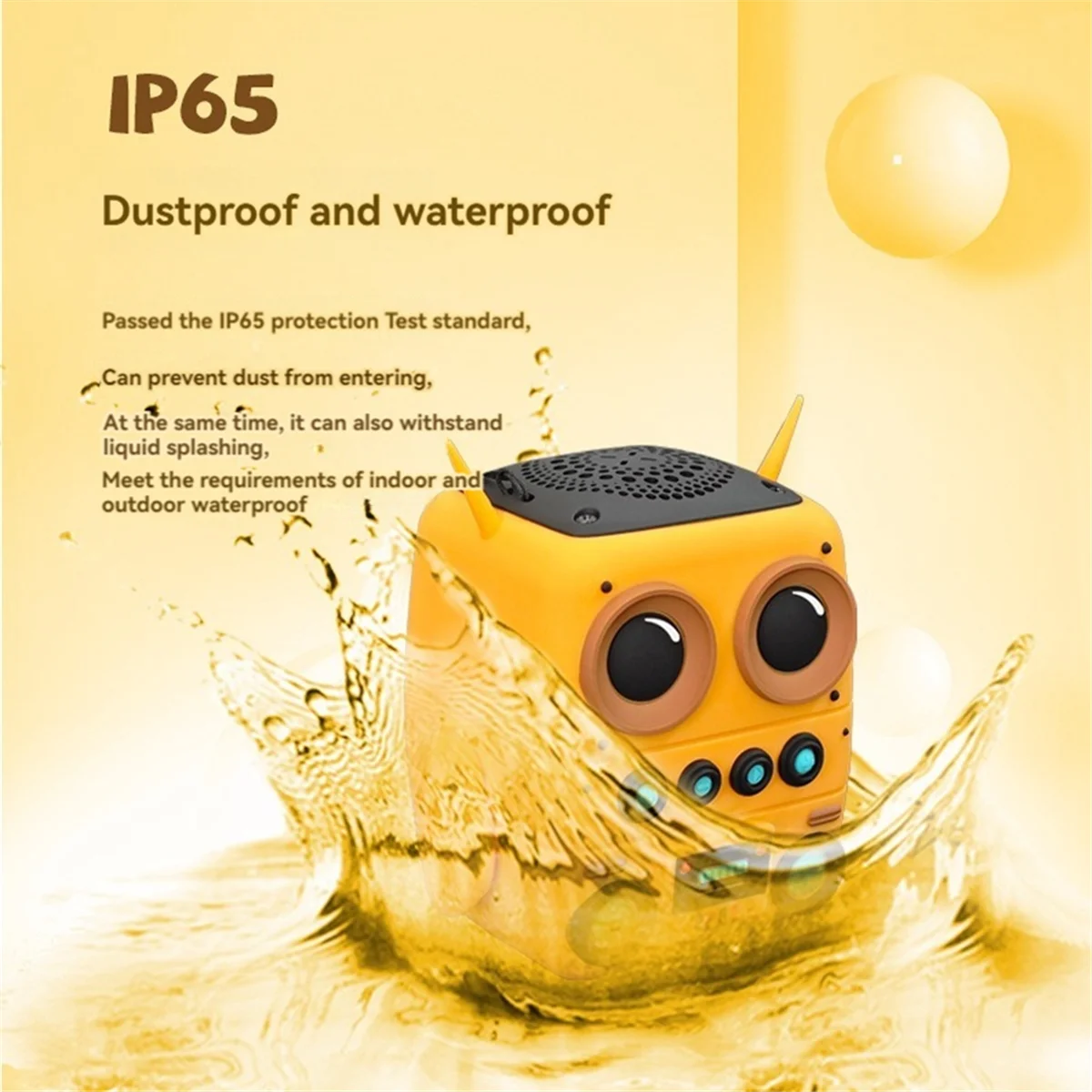 Robot Bluetooth Speaker Smart AI Audio Alarm Clock Waterproof Computer Speaker Smart Yellow Person Audio Outdoor Speaker